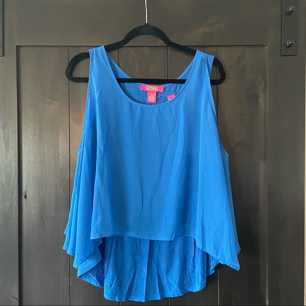NEW Women’s Blue Tank Top with Back Opening